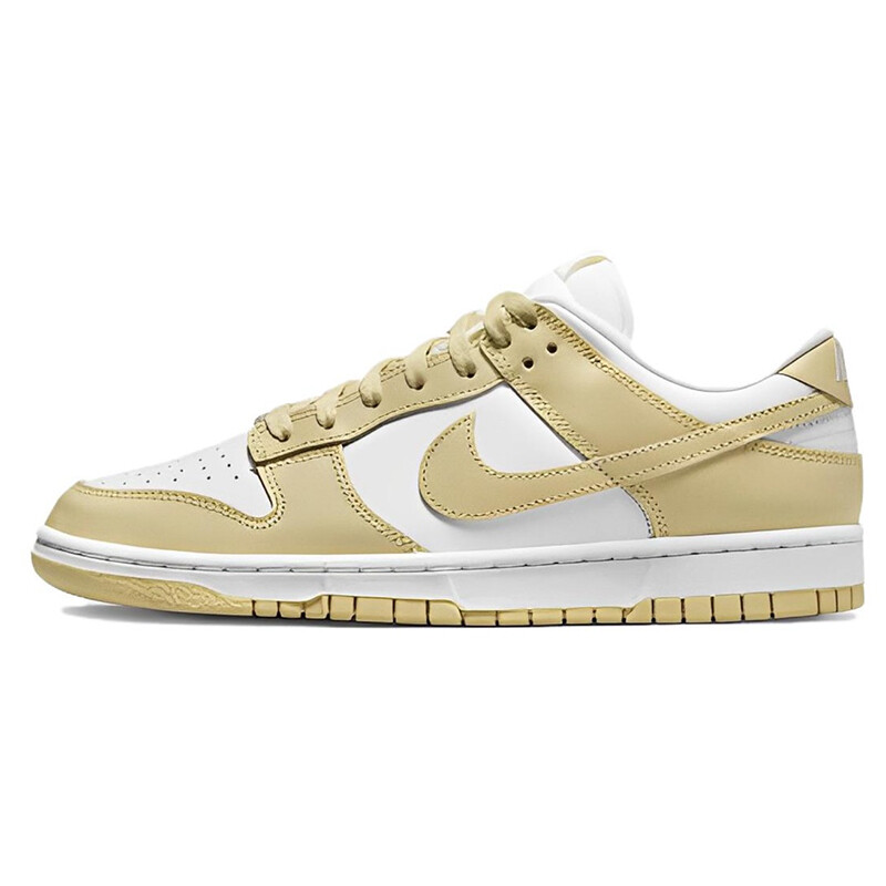 Кроссовки Nike Dunk Skateboarding Shoes Men Low-top Beige/Yellow, бежевый — фото 3