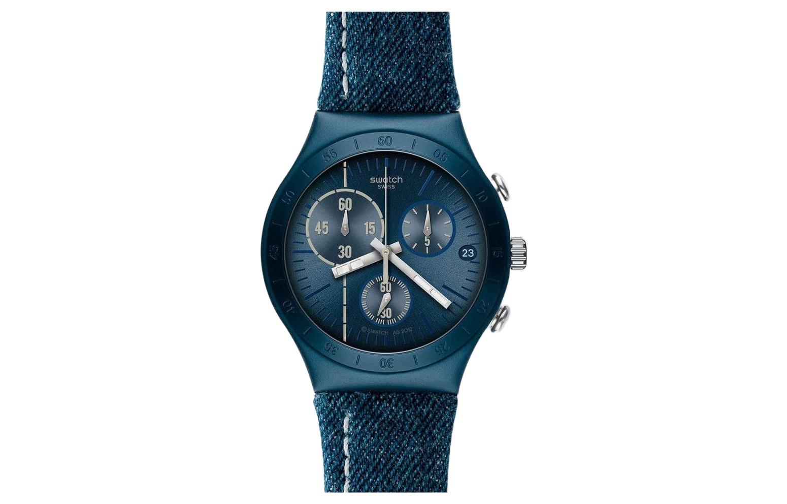 

Мужские часы 40 мм синие YCN4008 SWATCH