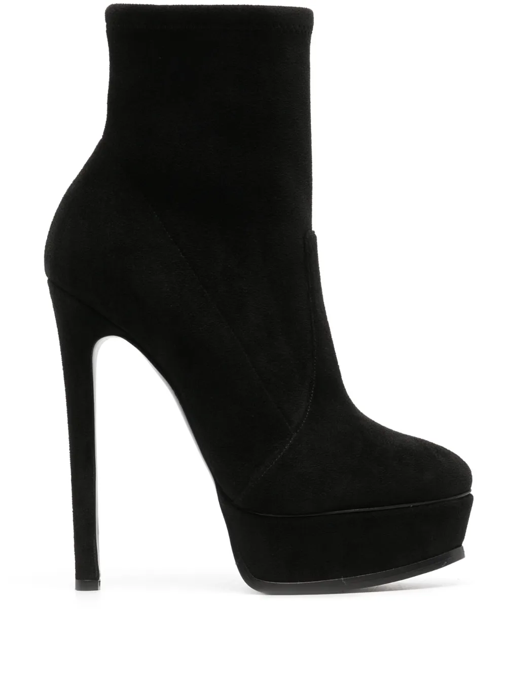 Ботильоны Flora 140 на платформе Casadei, черный