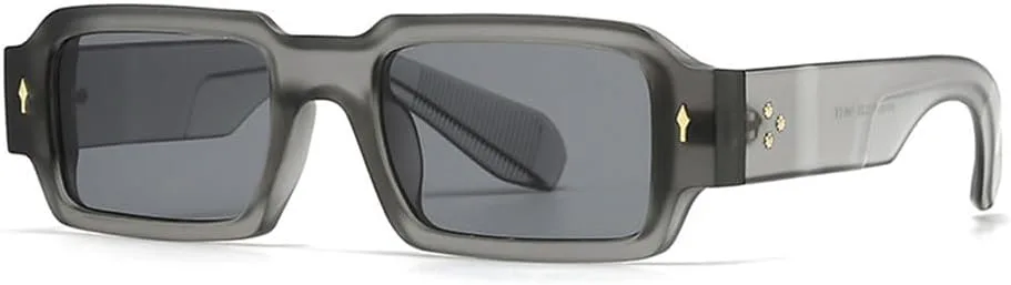 

Солнцезащитные очки с защитой UV400 для мужчин и женщин | Rivets Punk, маленькая оправа | для вождения и занятий спортом на открытом воздухе generic, Gray Gray