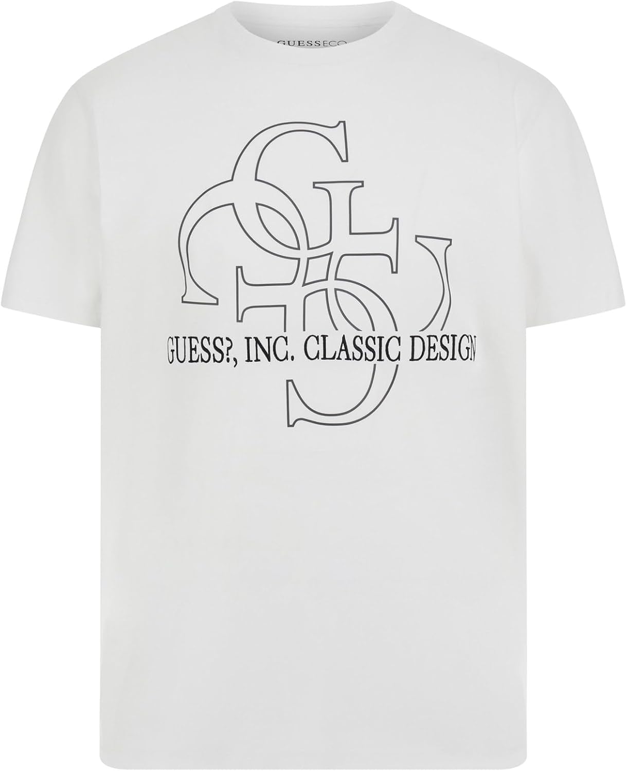 

Мужская футболка Eco Short Sleeve Classic Quattro G Tee GUESS, Pure White, Белый, Мужская футболка Eco Short Sleeve Classic Quattro G Tee GUESS, Pure White