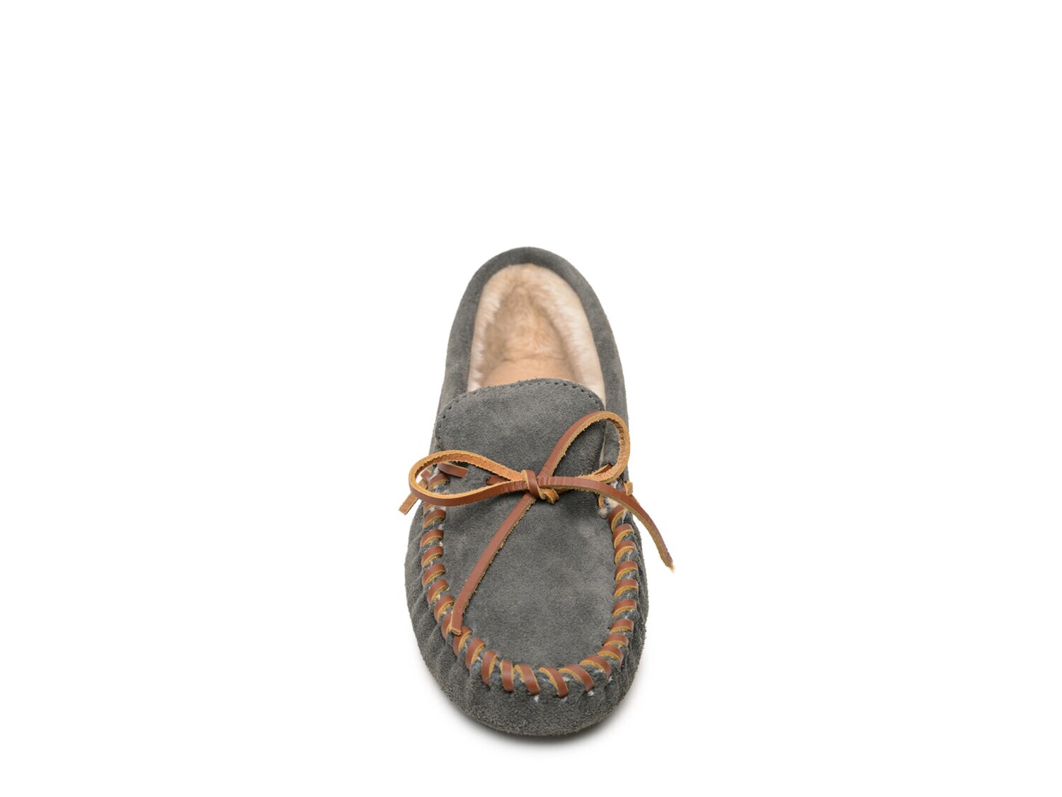 Тапочки Minnetonka с ворсовой подкладкой и мягкой подошвой, серый — фото 4