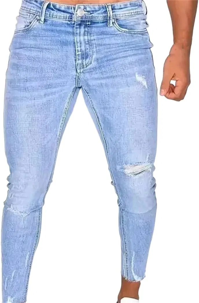 Джинсы Slim Fit Ripped, синие