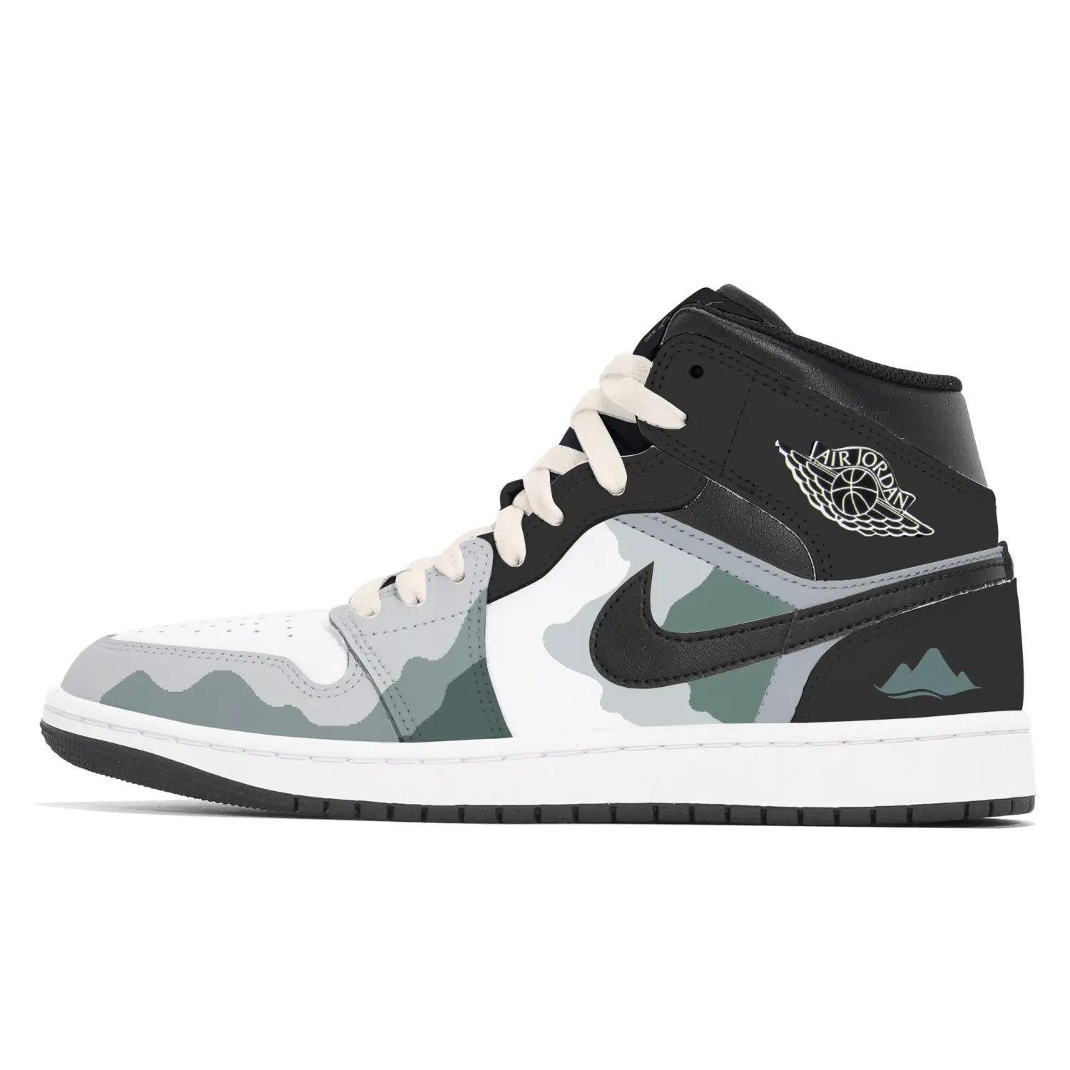 

Jordan Кроссовки Air 1 Dusty Green Mountain Abrasion Resistant Mid Top Vintage баскетбольные мужские black