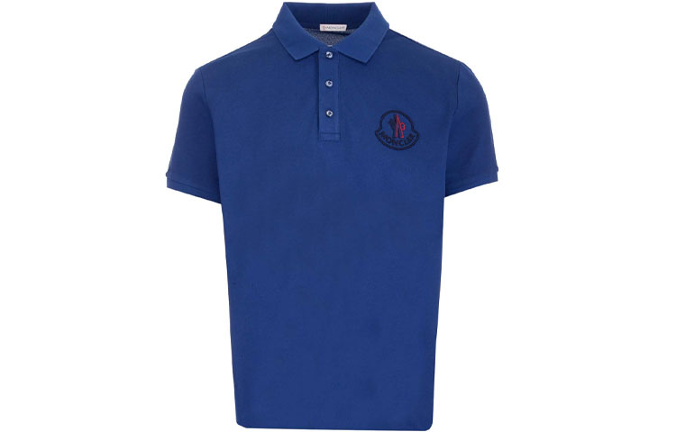 

Весна-Лето 2022 Поло Мужская Синяя Moncler
