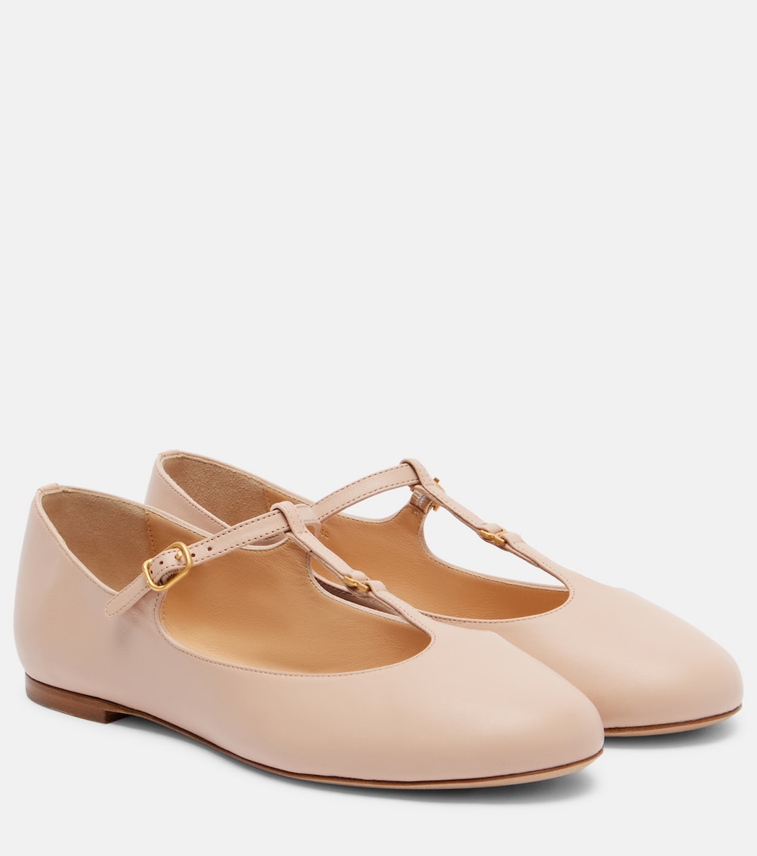 Кожаные балетки Marcie в стиле Mary Jane Chloé, Blush Pink