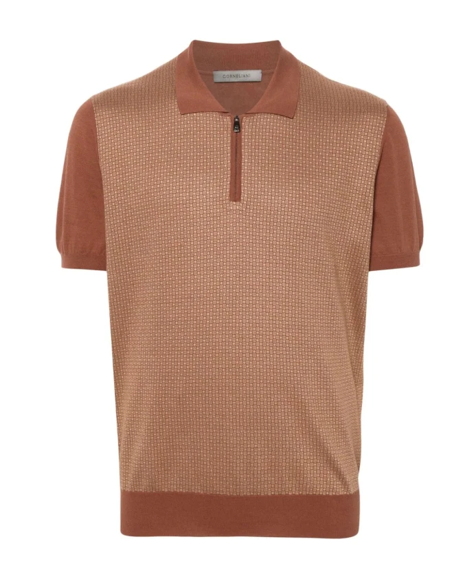 

Повседневная рубашка-поло Corneliani, коричневый