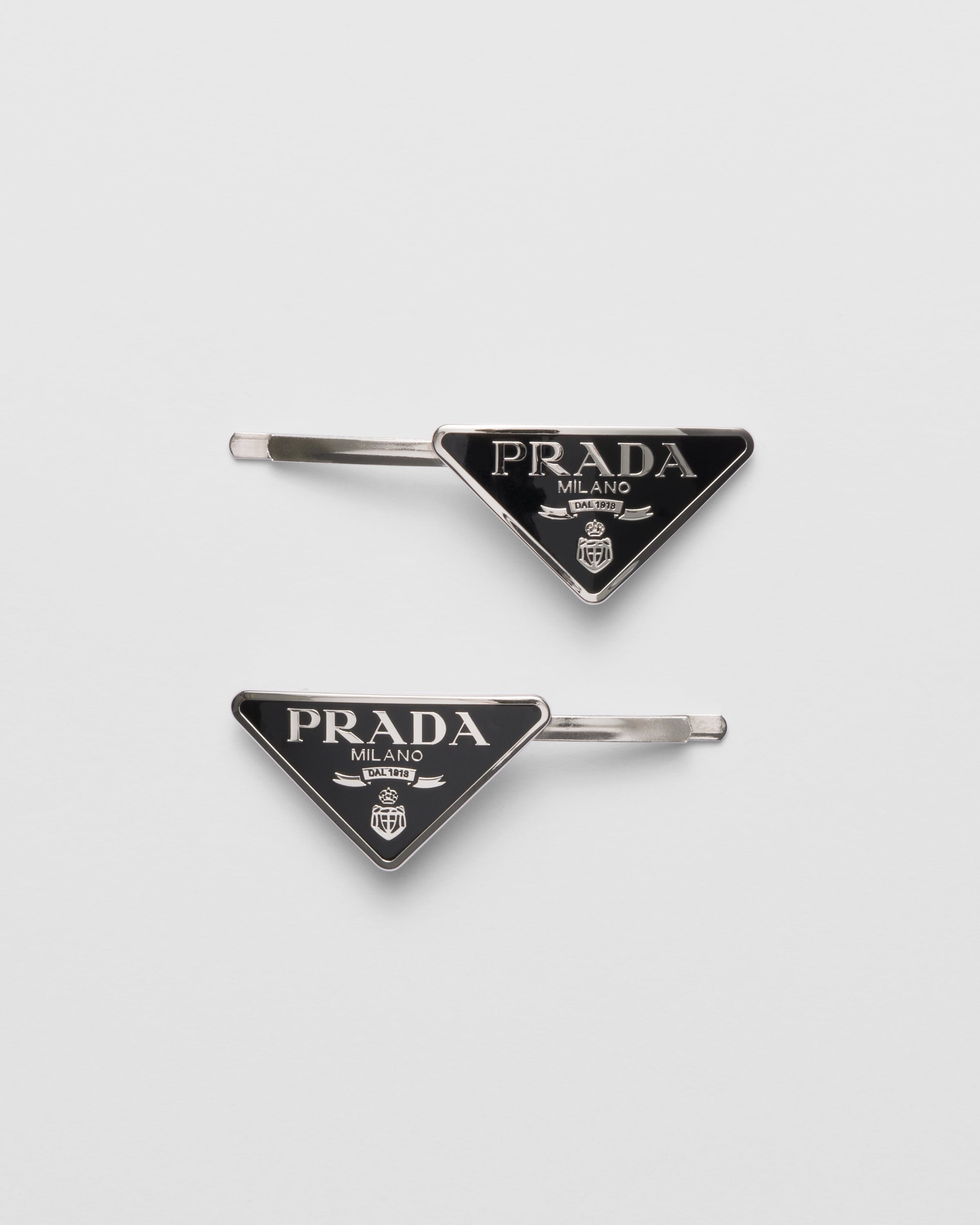 Металлические заколки для волос Prada, черный
