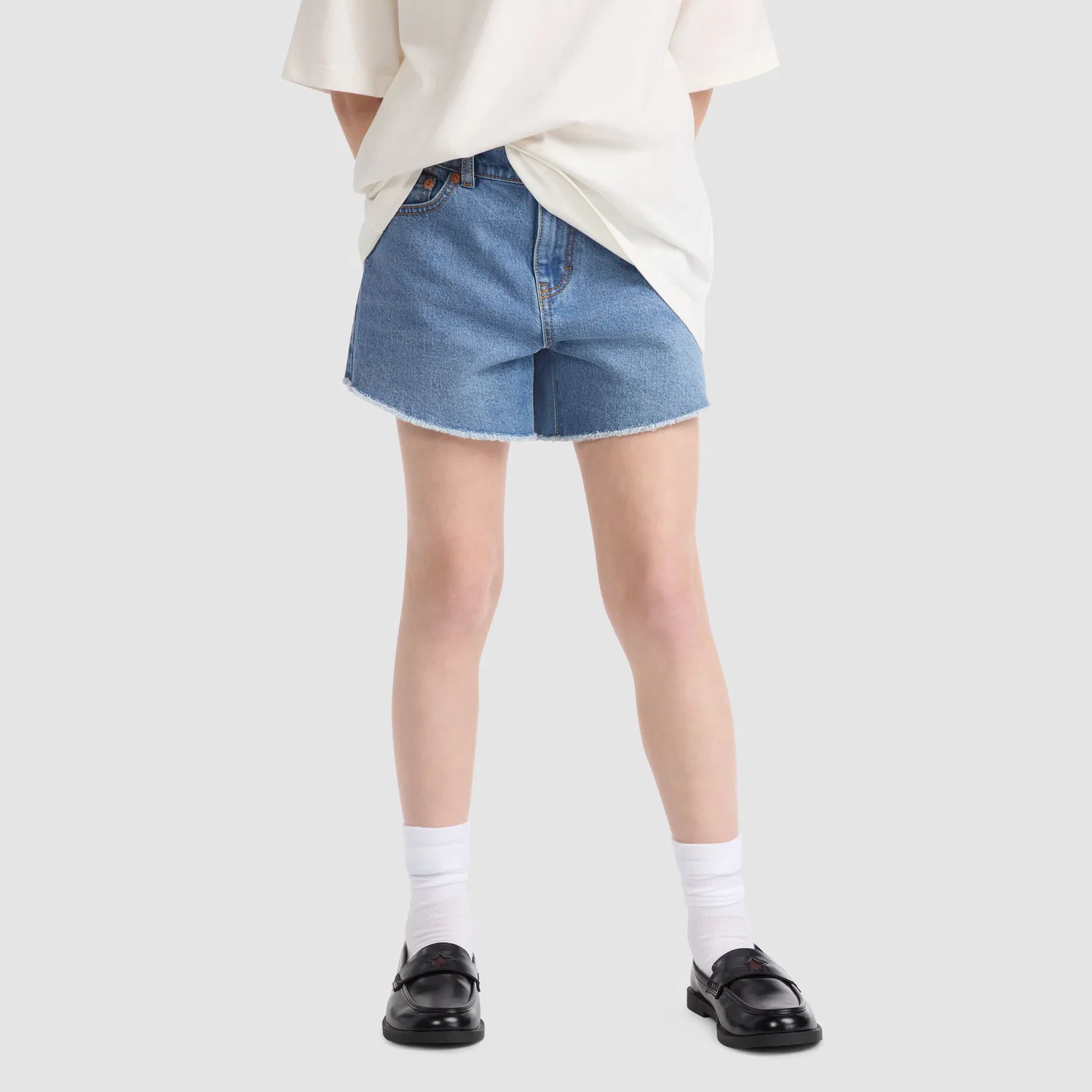 Джинсовые шорты A-Line для девочек 7-16 лет Levi's, Light Wash