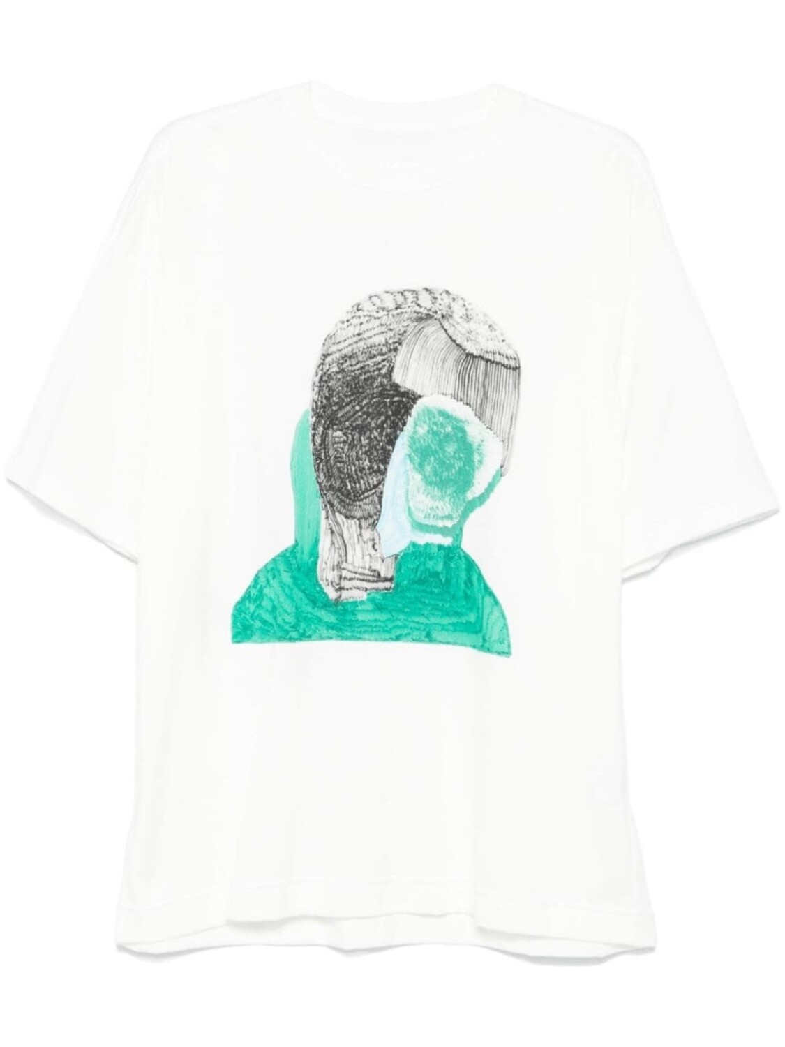 

Homme Plissé Issey Miyake футболка с графичным принтом, белый