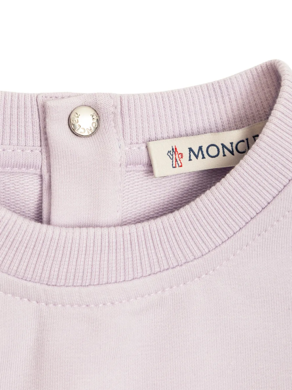 Платье с объемными рукавами и нашивкой-логотипом Moncler Enfant, фиолетовый — фото 3