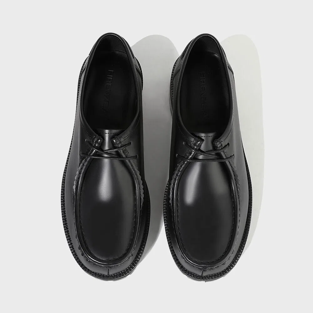 Мужские мокасины Firenze.A Bold Shape из кожи 4.7 см, чёрные