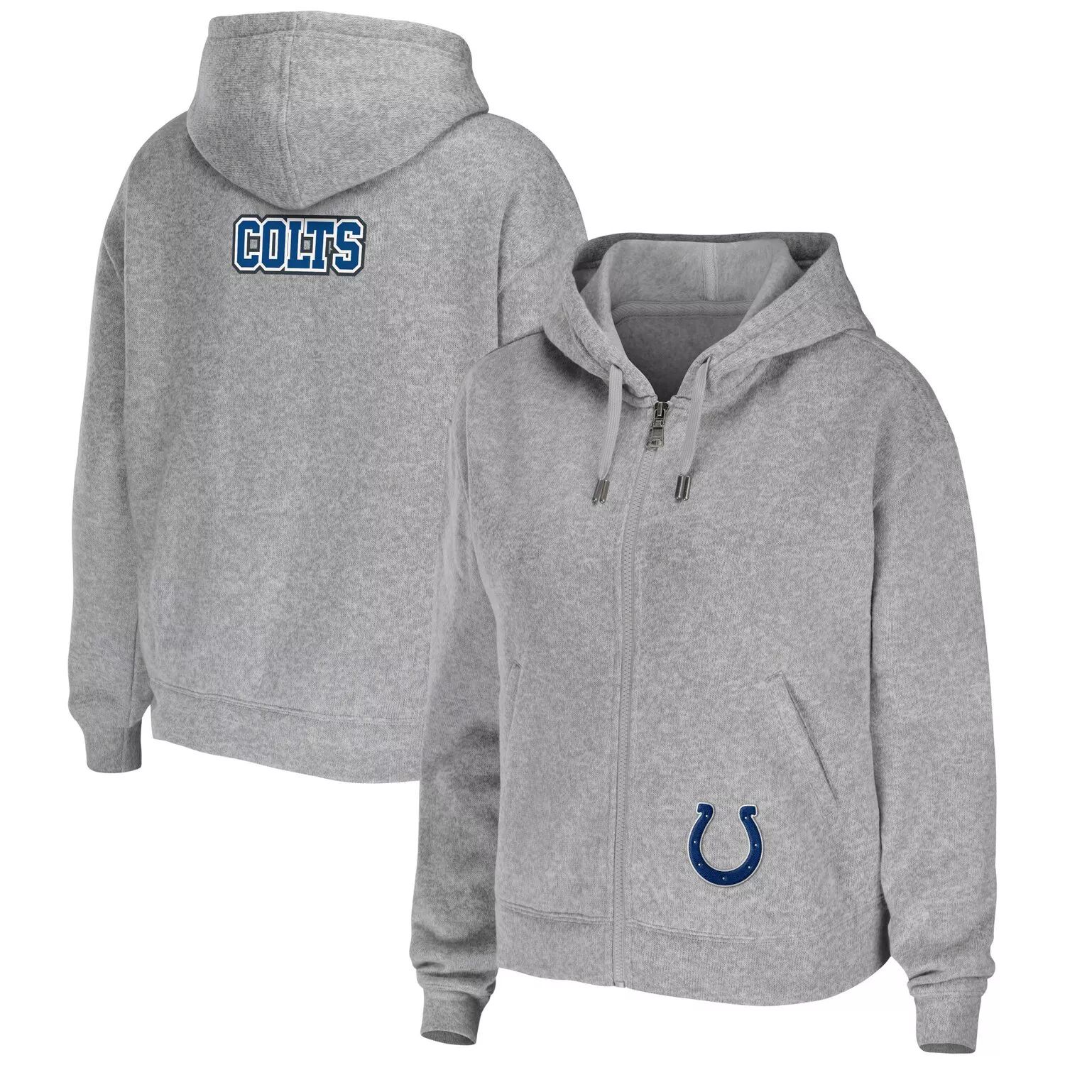 

Женская одежда WEAR by Erin Andrews Серая толстовка с молнией во всю длину Indianapolis Colts Team, Серый, Женская одежда WEAR by Erin Andrews Серая толстовка с молнией во всю длину Indianapolis Colts Team