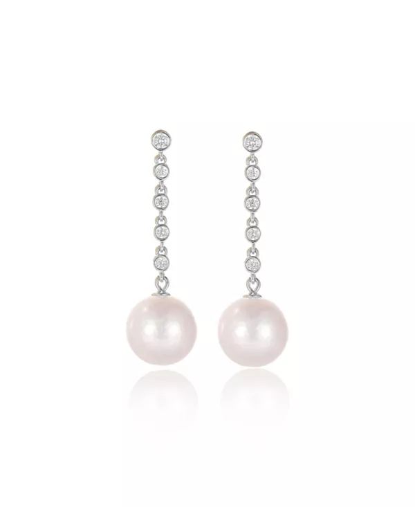 

Серьги-Подвески Electra Riviere с пресноводным жемчугом Classicharms, silver