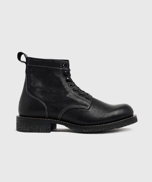 Ботинки UNIFORM Work Boots из кожи чёрные — фото 2