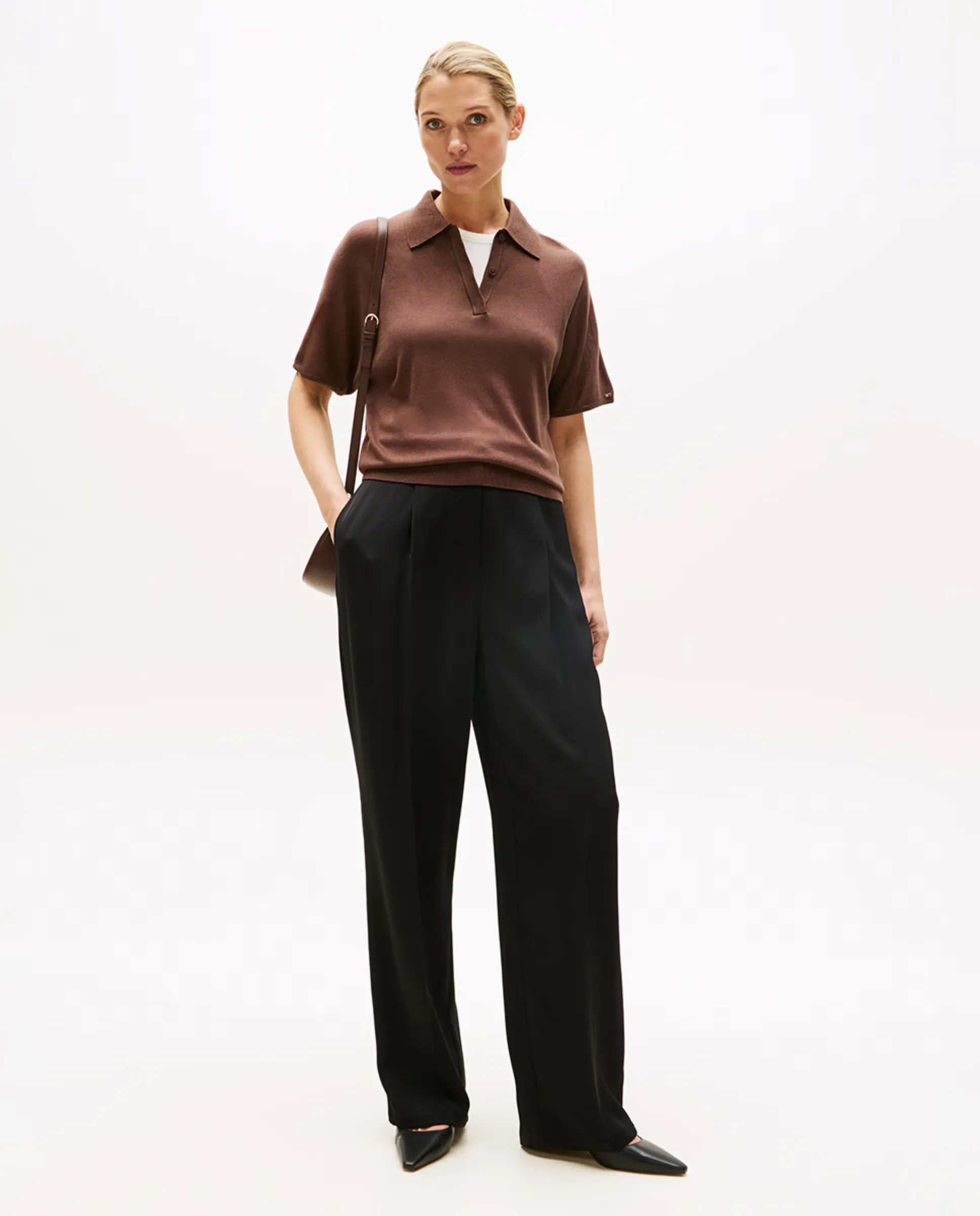 

Женские брюки Relaxed Straight в китайском стиле Tommy Hilfiger, черный
