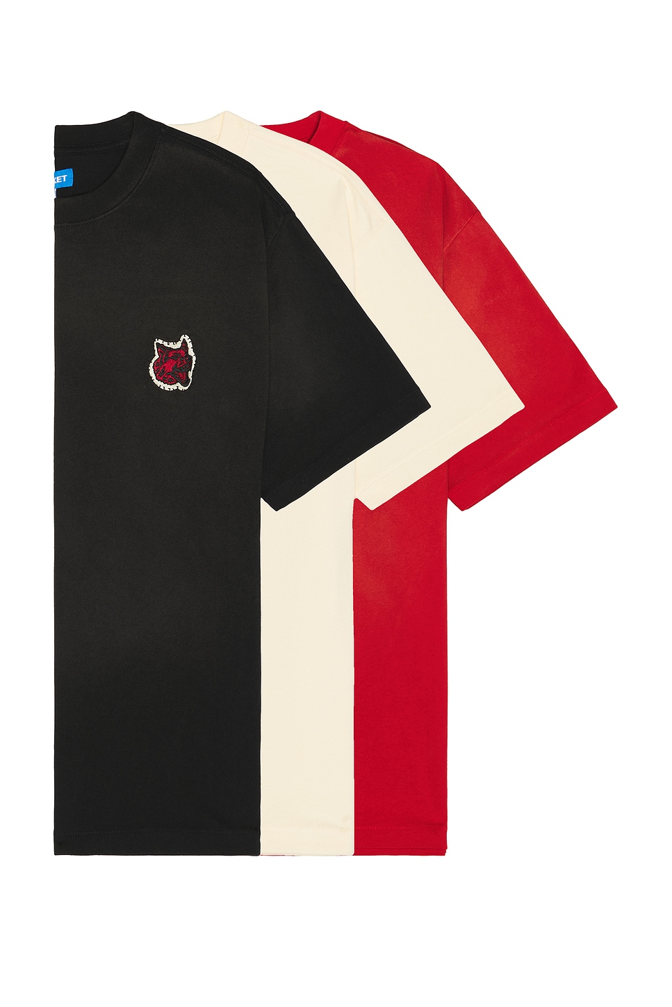 

Набор футболок "Market classics" из 3 штук, candy red, jet set black & butter cream