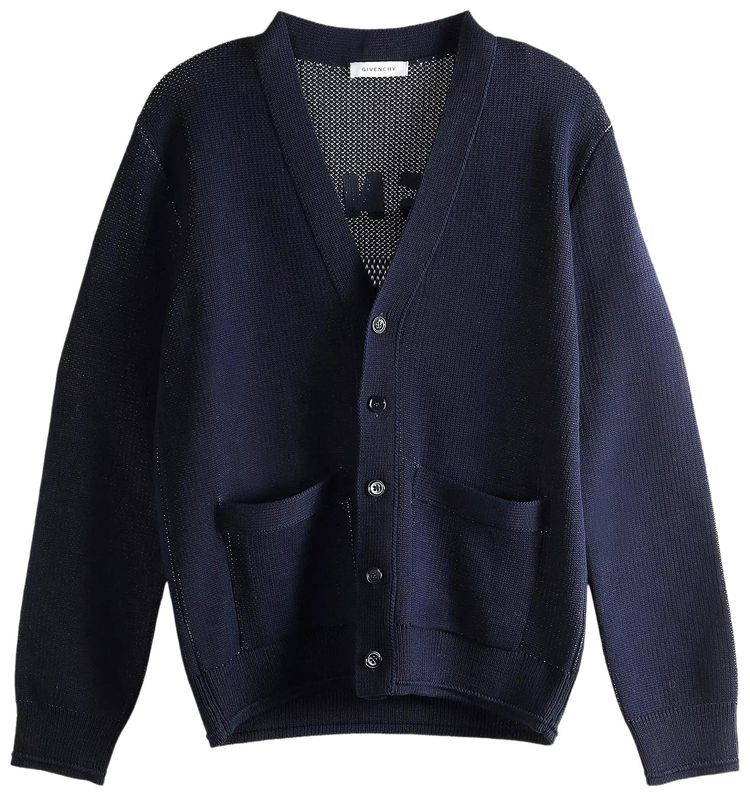 

Кардиган Givenchy с V-образным вырезом, темно-синий
