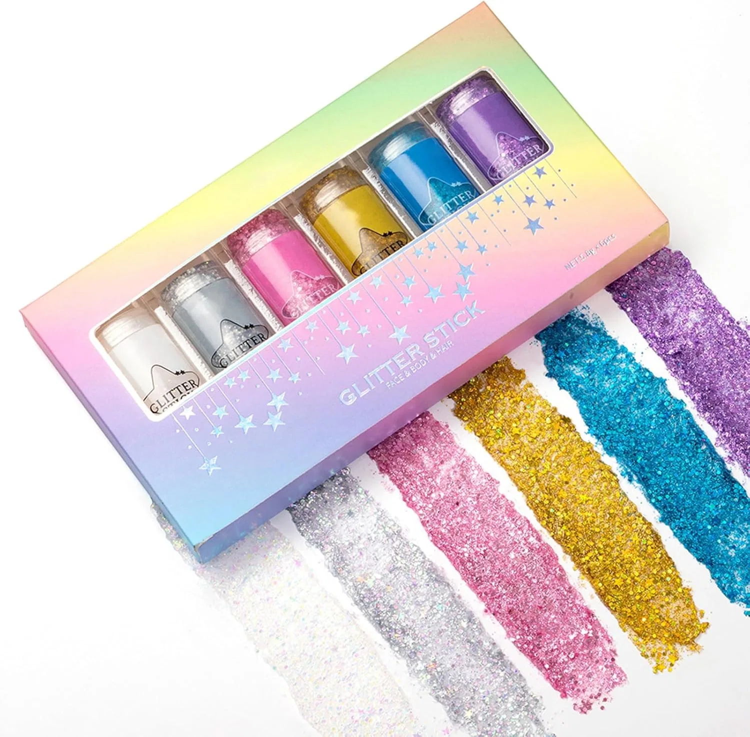 Блеск для лица и тела Glitter Stick 6 цветов
