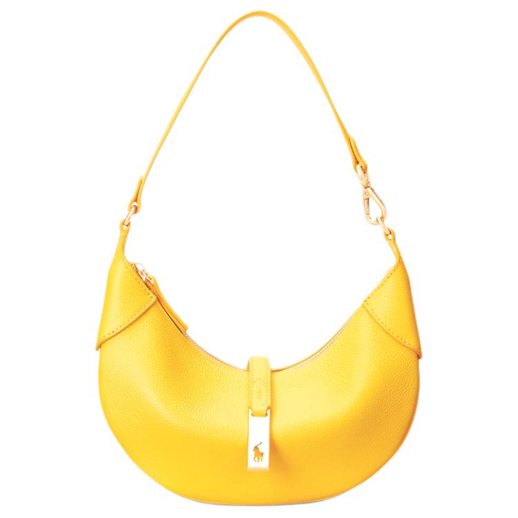 

Polo Ralph Lauren Поли ID кожаная сумка-полумесяц наплечная мини женская yellow