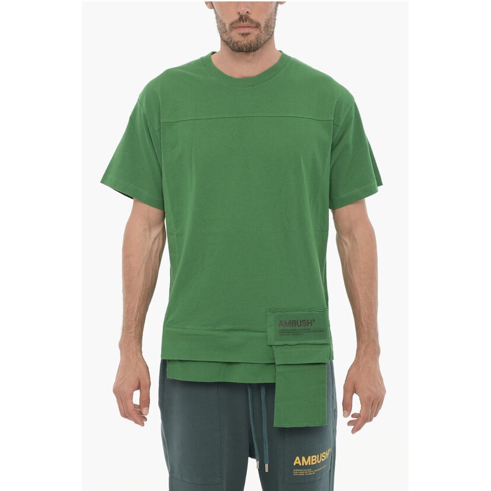 

Однотонная футболка AMAZON SEA FOAM с круглым вырезом и карманом на талии Ambush, Green