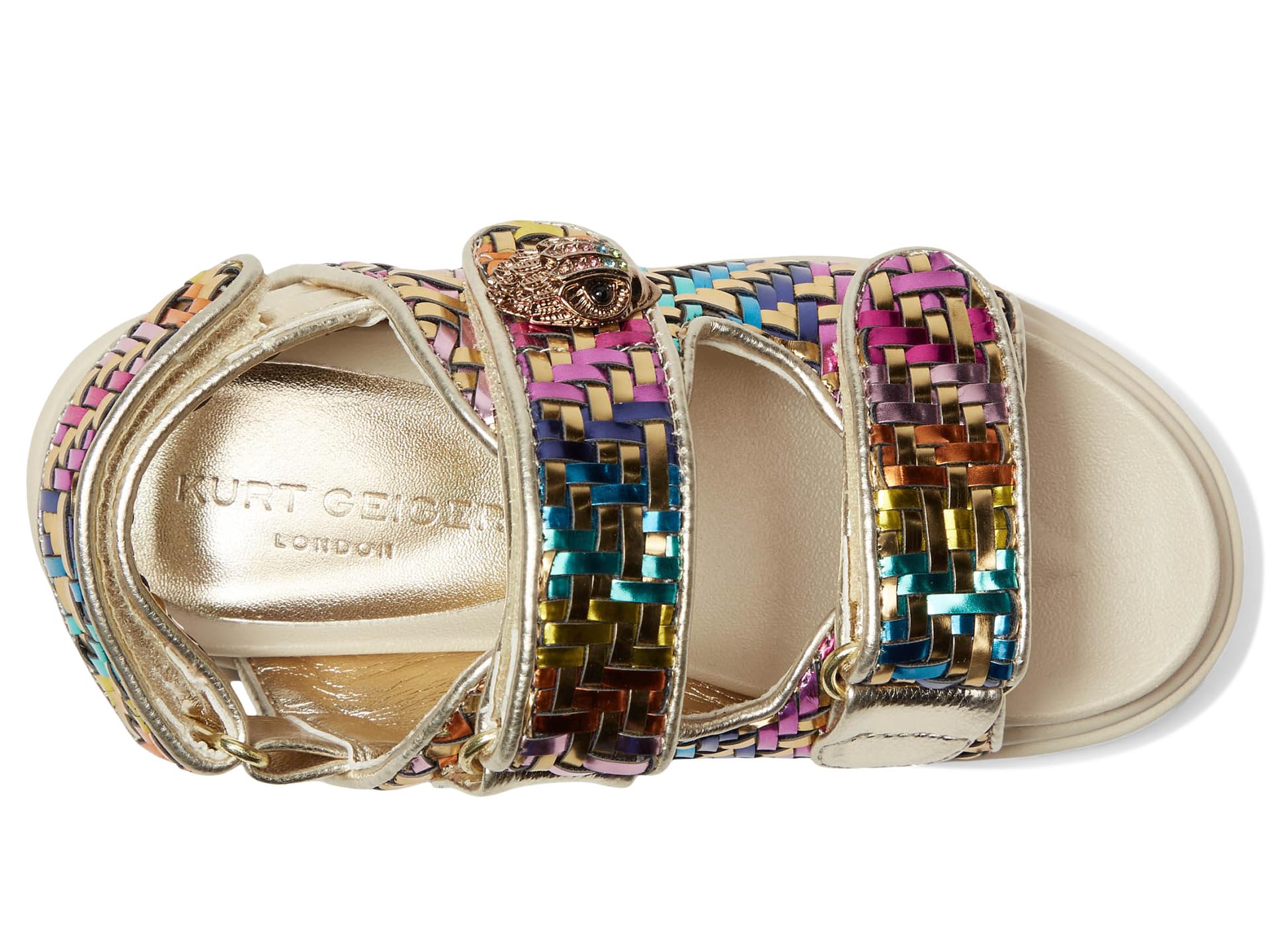Сандалии Kurt Geiger London Kids Mini Orson, цвет Gold Multi — фото 2