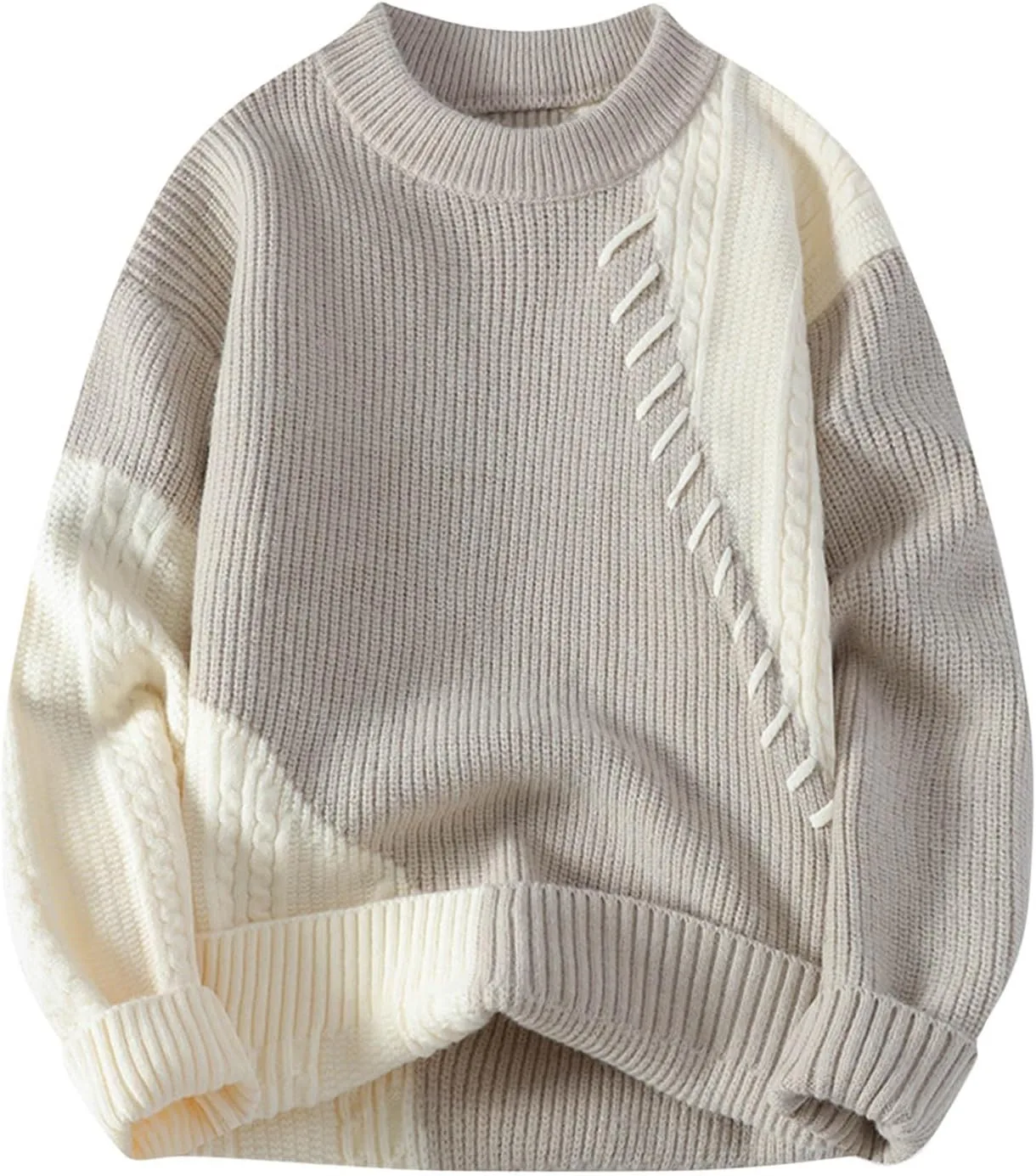 

Мужской свитер с цветными блоками градиентный, лонгслив AQAYL