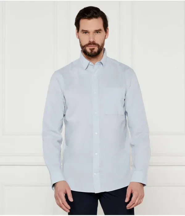 Рубашка Шамбре regular fit Calvin Klein, небесно-голубой — фото 3