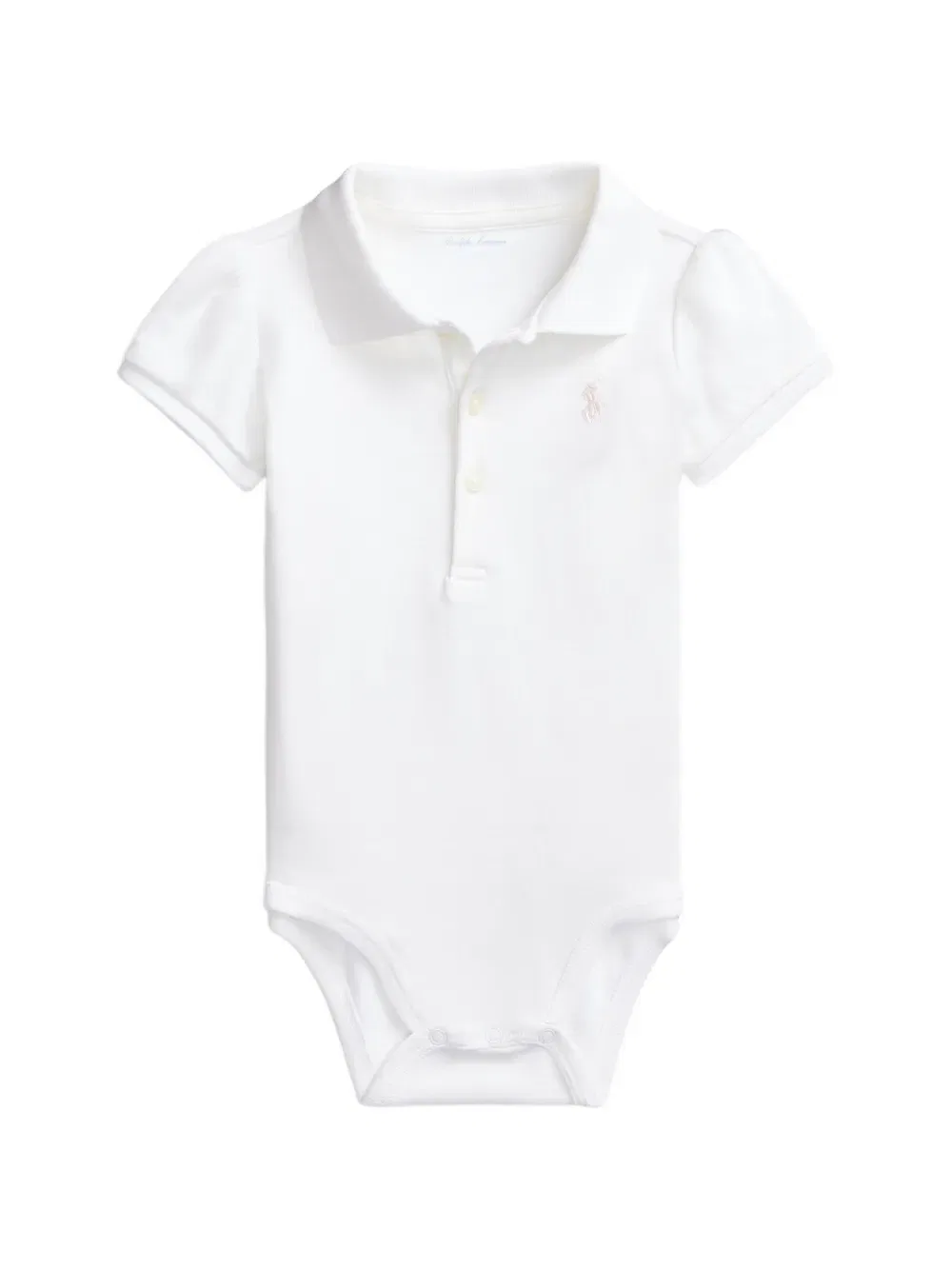Комбинезон с пышными рукавами Polo Ralph Lauren Kids, белый