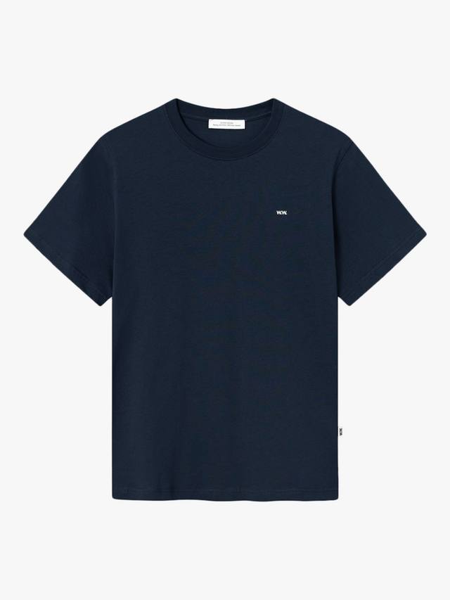 

Футболка с логотипом sami cotton regular fit с коротким рукавом и логотипом WOOD WOOD, темно-синий