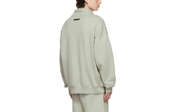 Толстовка Fear of God Essentials FW21 Mock Neck Sweatshirt Green Concrete, зеленый — фото 2