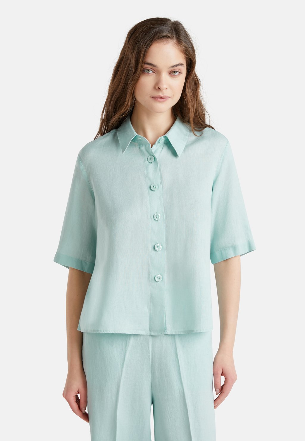 

Блузка на пуговицах United Colors of Benetton, мятный