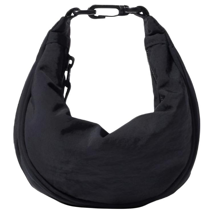 

UNIQLO Женская черная нейлоновая сумка через плечо мини, Black