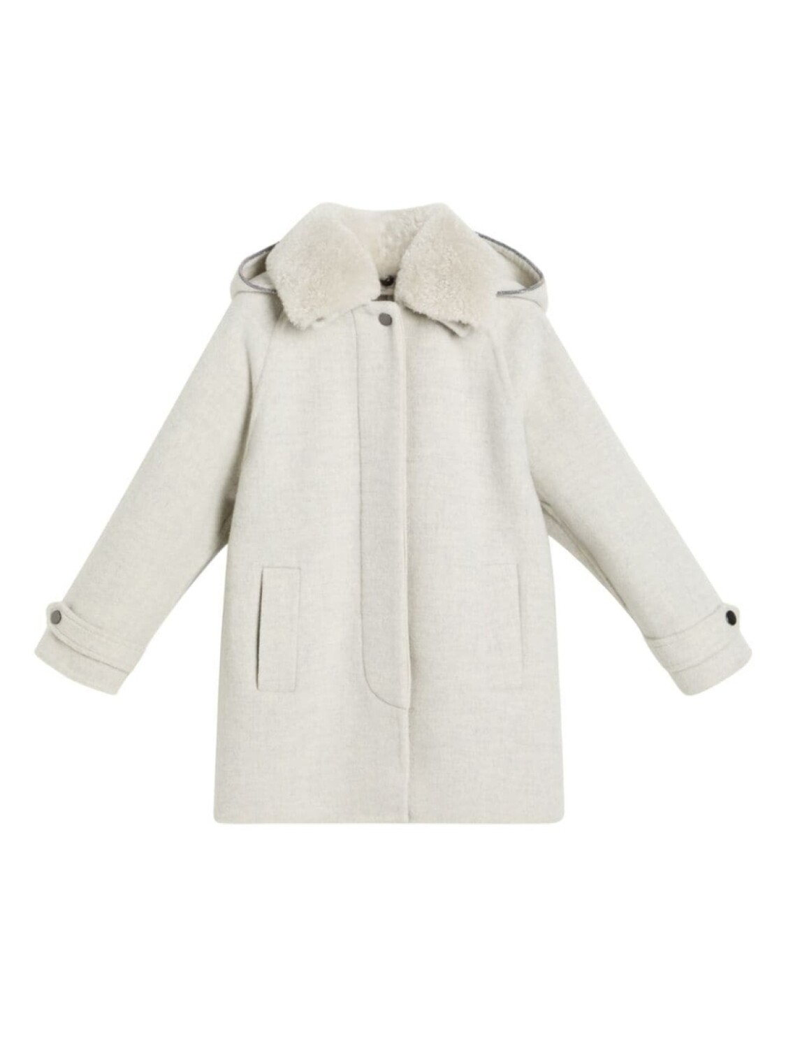 

Brunello Cucinelli Kids парка с капюшоном, серый
