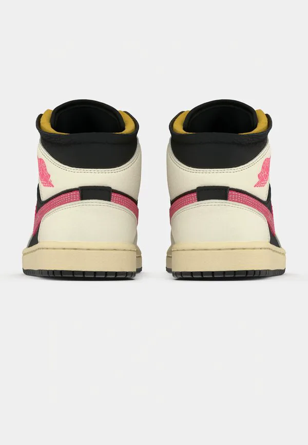 Кроссовки air jordan 1 mid se hightop Jordan, Pale Ivory/Racer Pink/Black/University Red — фото 4