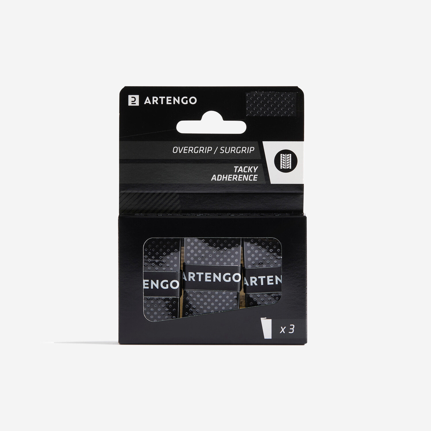 

Тройной комплект Tacky Tennis Overgrip - черный Artengo