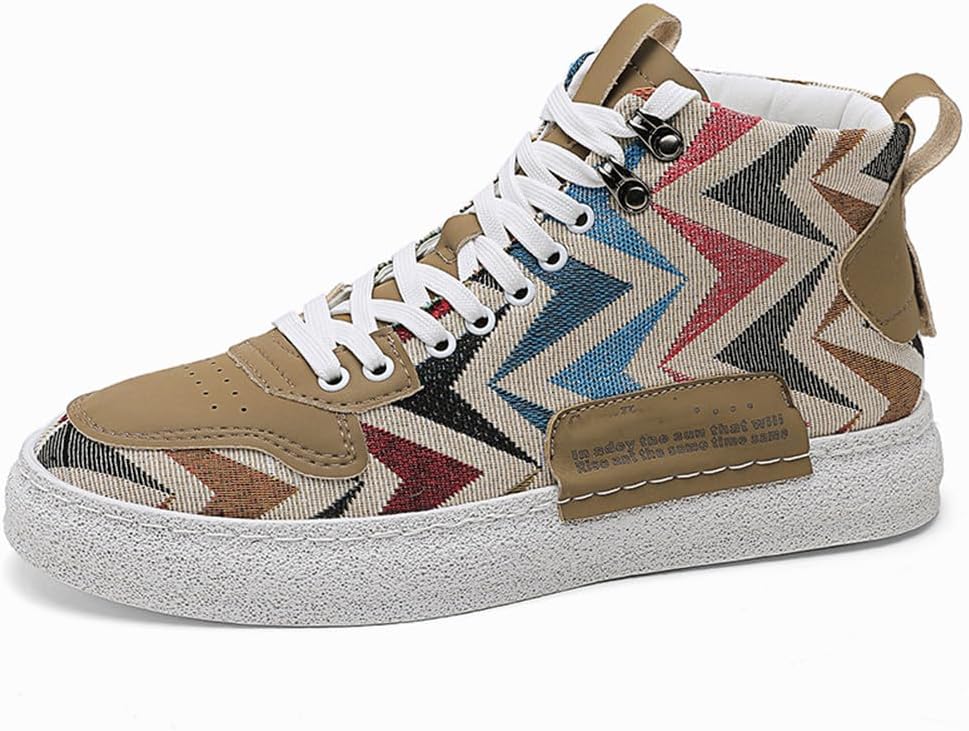 

Мужские повседневные легкие кроссовки MAUGELY для ходьбы, модные цветные высокие кеды из холста, хаки