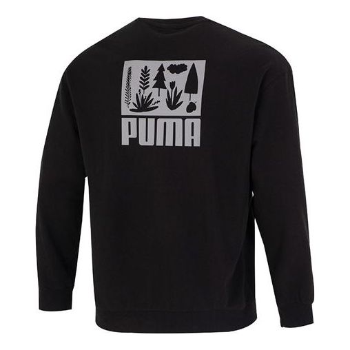 

Свитер logo crew neck sweatshirt 'black' Puma, черный