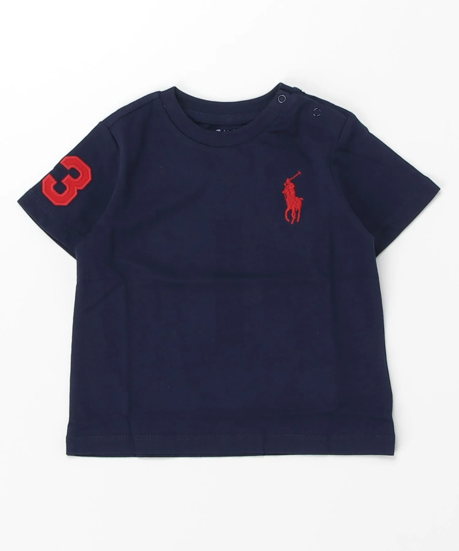Детская футболка с вышивкой Big Pony POLO RALPH LAUREN CHILDRENSWEAR тёмно-синяя — фото 3