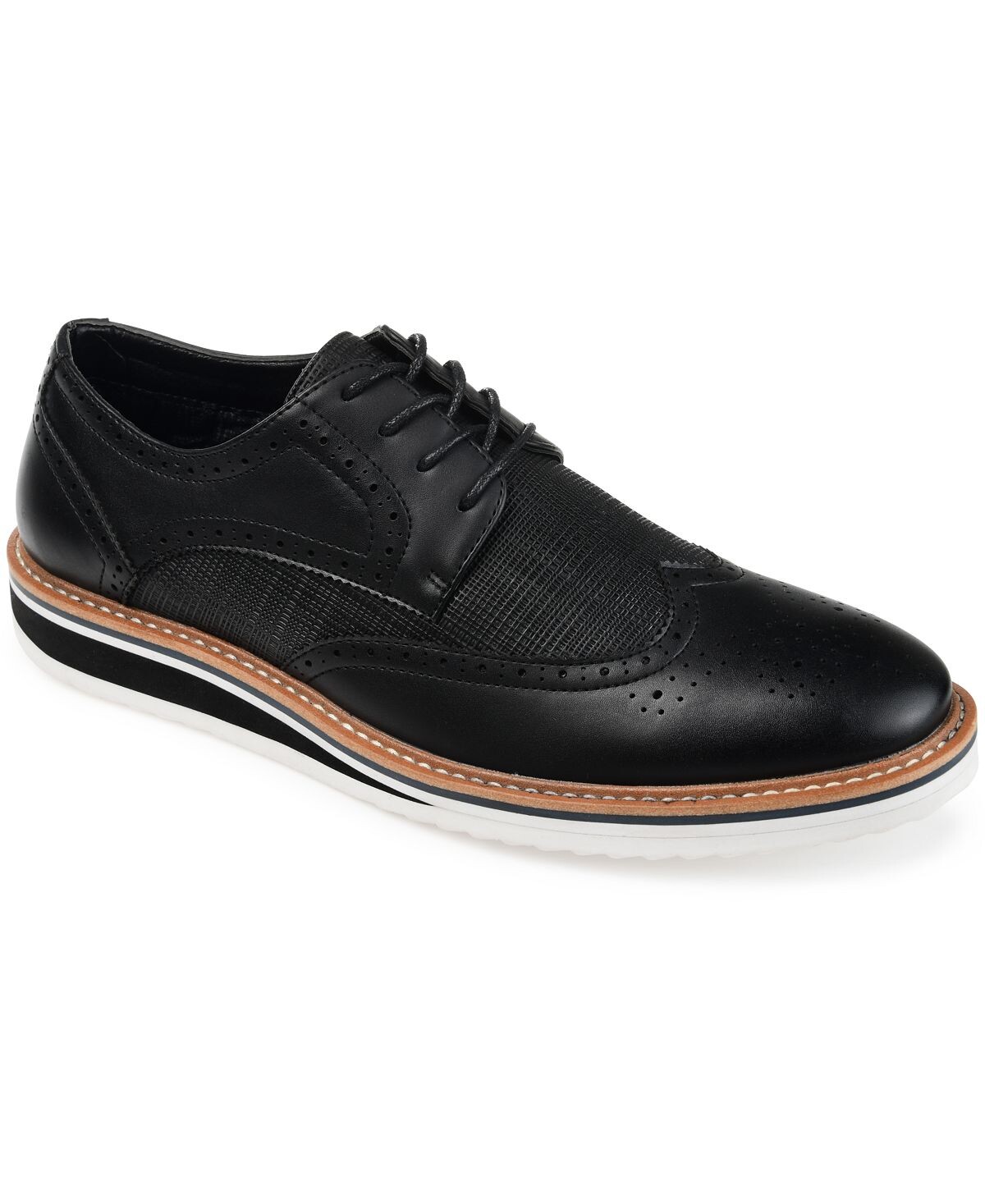 

Мужские модельные туфли дерби широкой ширины Warrick Tru Comfort из пеноматериала с крылышками на шнуровке Vance Co.