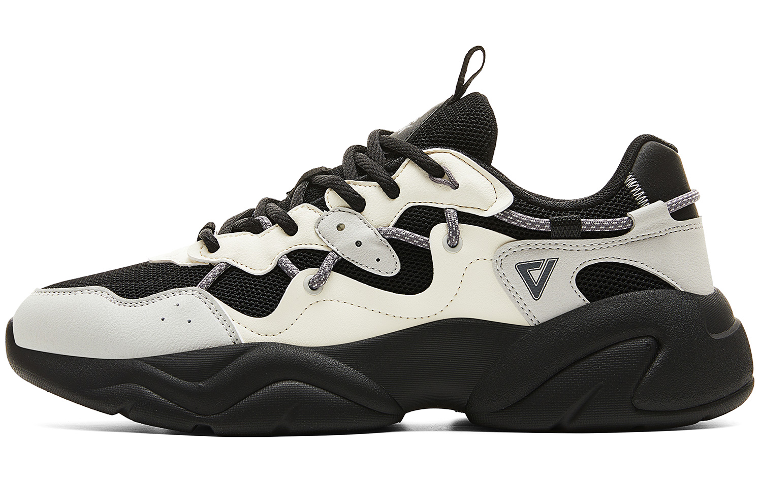 

PEAK Низкие повседневные кроссовки Fun To Play для мужчин, бежевые, черные, серебристо-серые