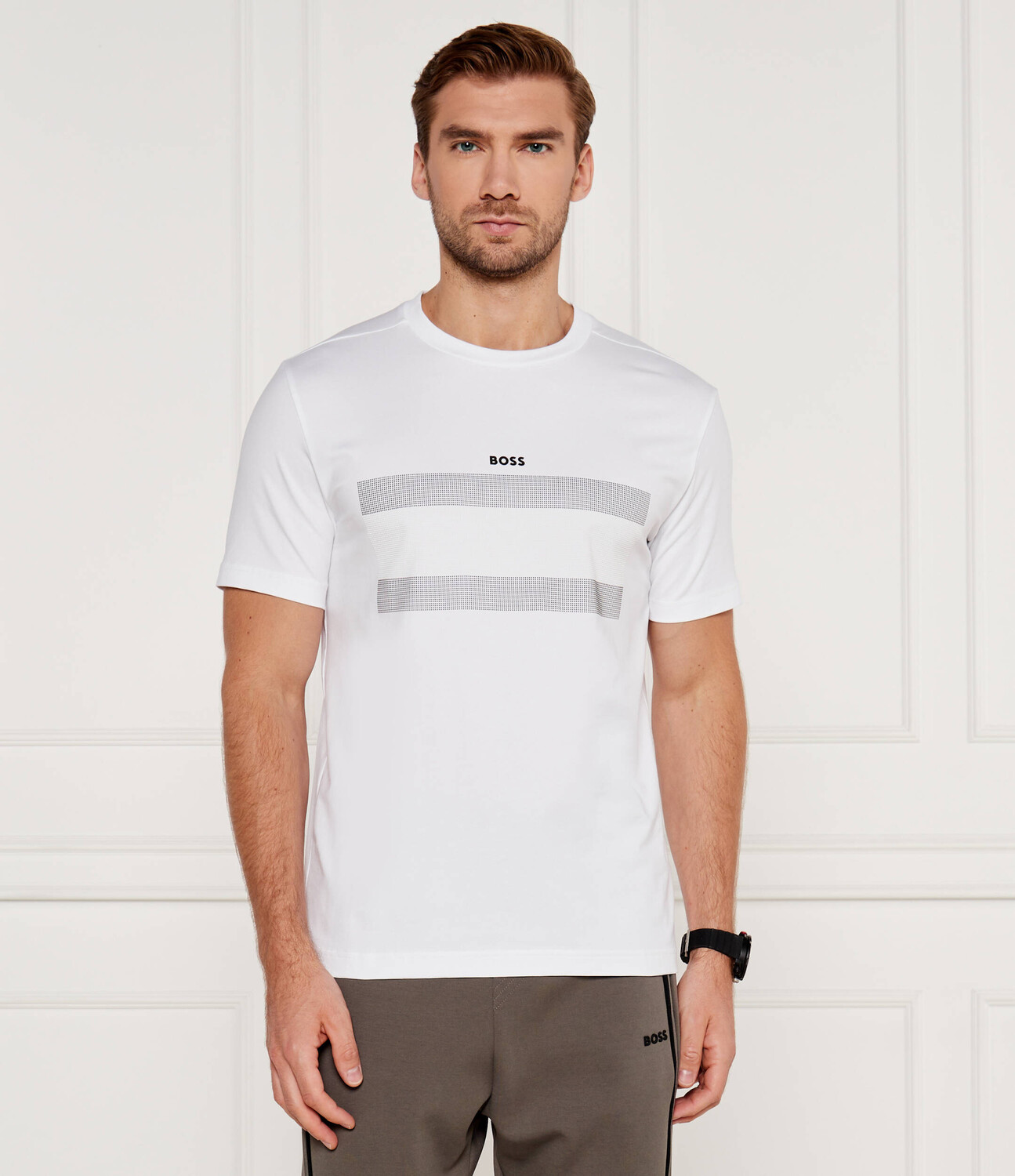 

Футболка BOSS GREEN Regular Fit stretch, белый
