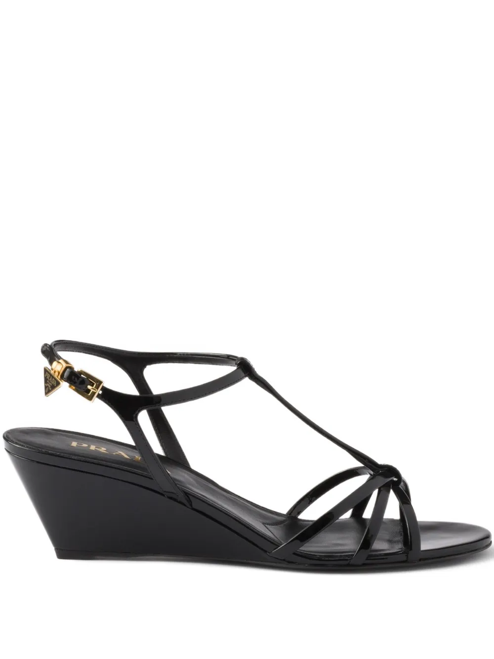 Лакированные босоножки Prada, черный