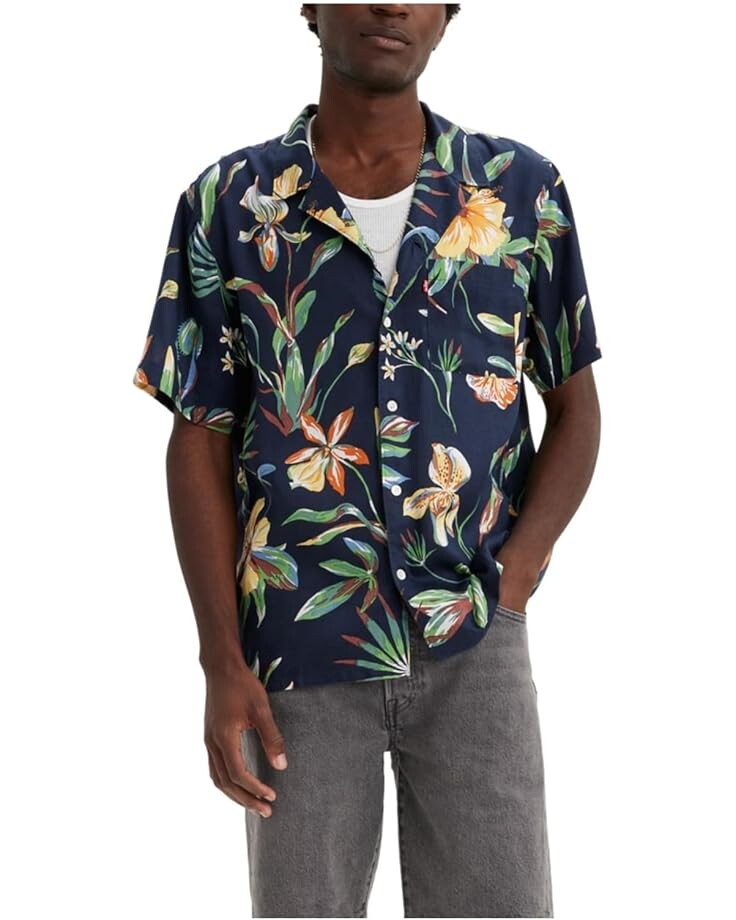 

Рубашка Levi's Premium The Sunset Camp, цвет Nepenthe Floral Navy Blazer