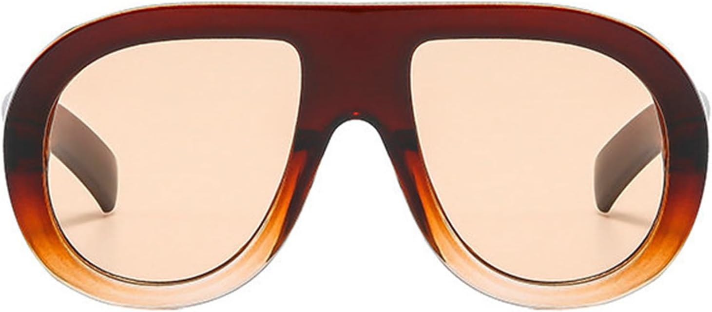 

Willochra Популярные модные солнцезащитные очки-пилот для женщин, ретро-очки с заклепками и градиентным переходом, модные мужские круглые солнцезащитные очки F25, Brown