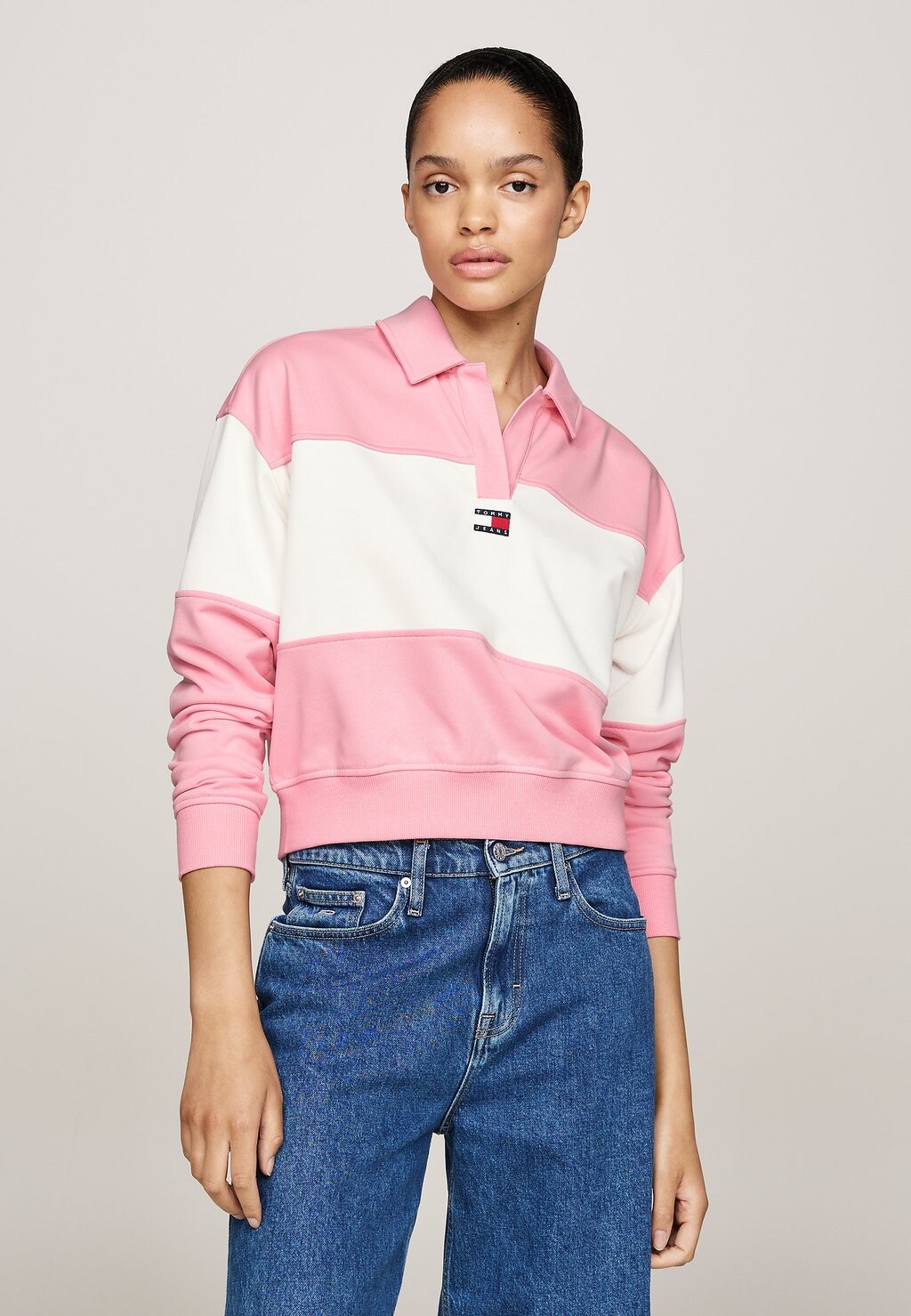 

Топ с длинными рукавами BADGE Tommy Jeans, розовый