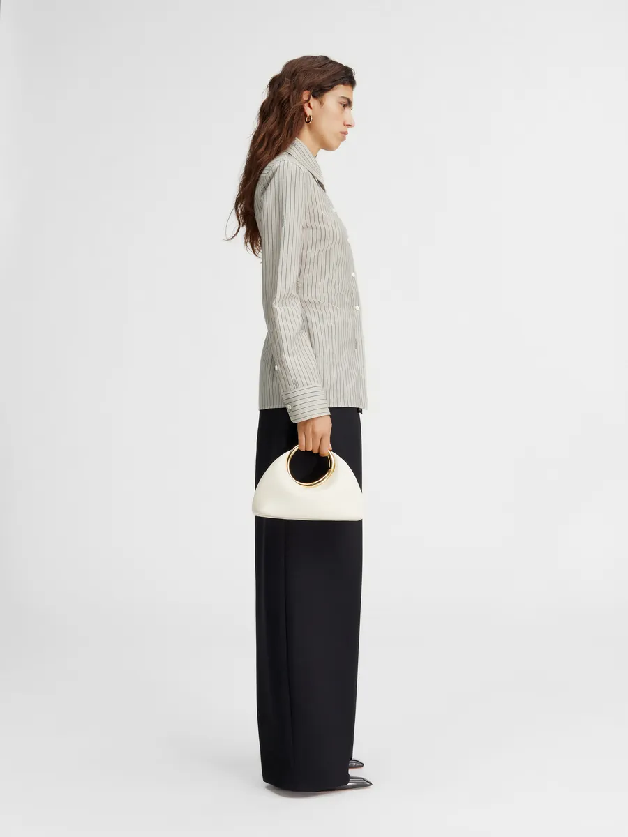 

Приталенная рубашка с открытой спиной Jacquemus, зеленый/бежевый