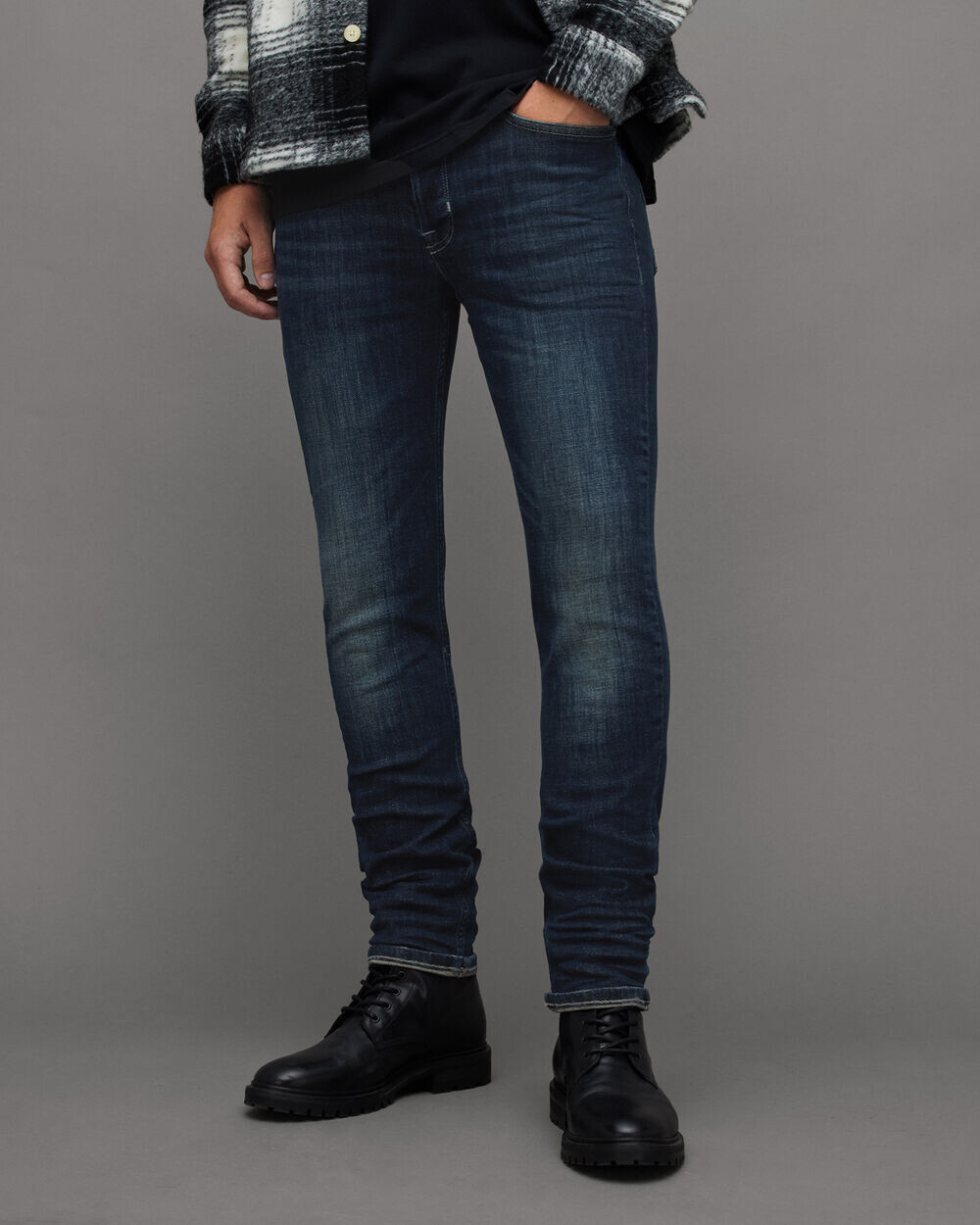 

Джинсы Rex Slim Fit из мягкого эластичного денима AllSaints, индиго