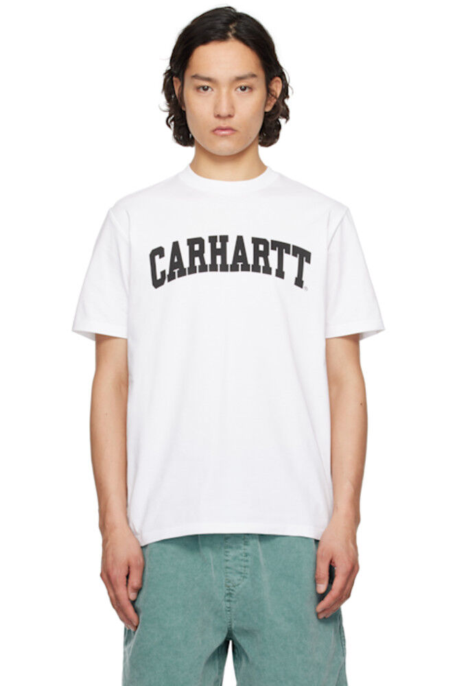 

Белая футболка университета среднего веса Carhartt Work In Progress