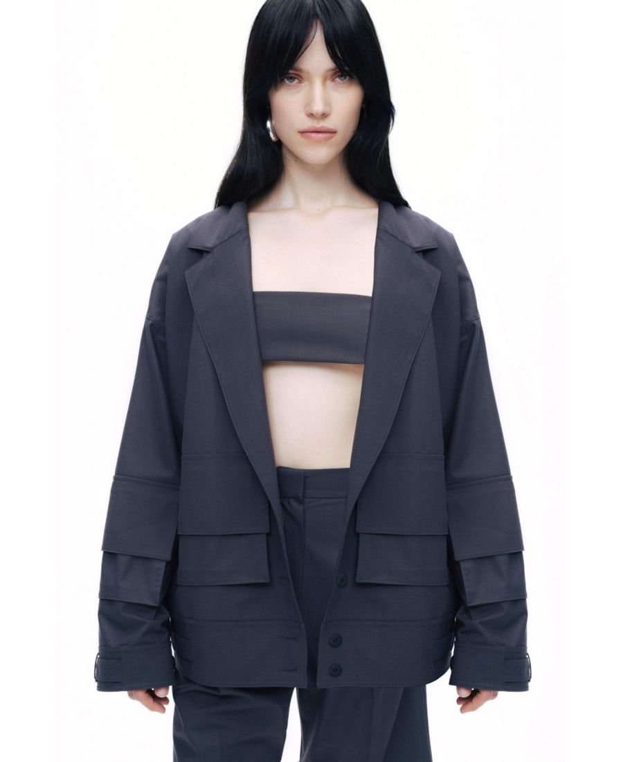 

Женская куртка с накладными карманами NOCTURNE, Anthracite